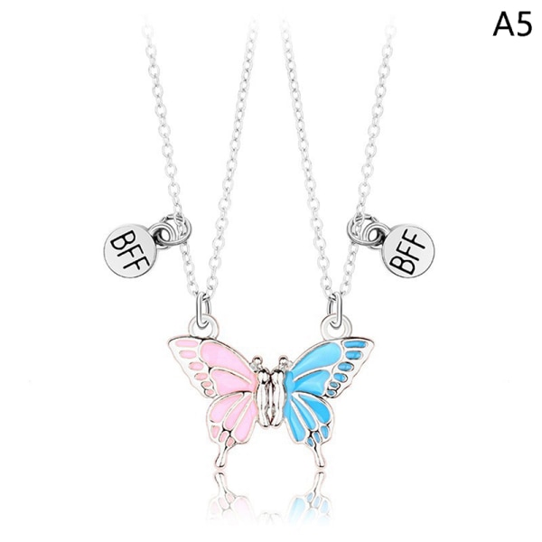 2 STK Best Friend Butterfly Halskjeder BFF Friendship Necklace fo A5