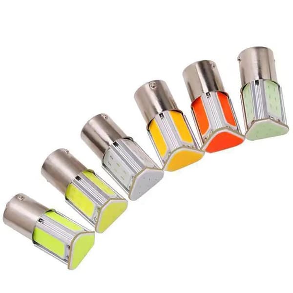2 stk. COB LED 1156 1157 BA15S Bremselyspærer 12V til bil A5