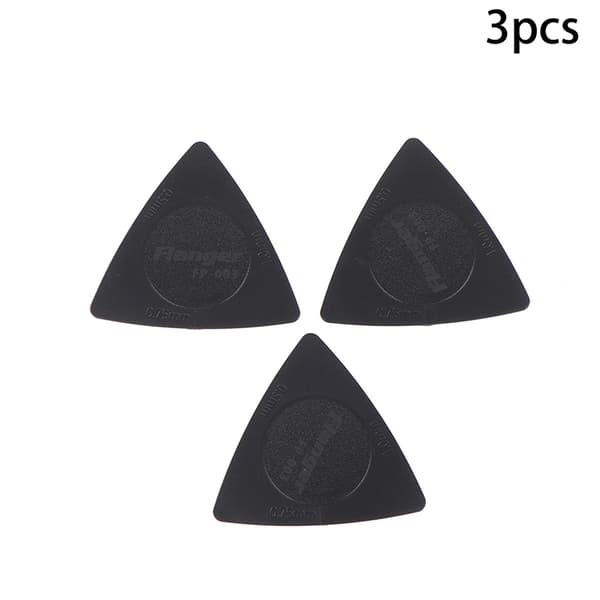 2/3 st ABS 3 tjocklekar i 1 gitarrplektrum för 0,5/0,75/1,0 mm Black 3Pcs
