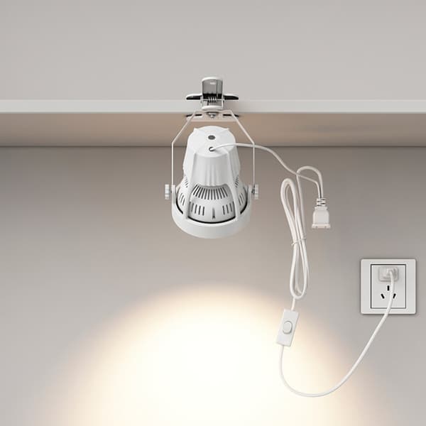 LED E27 skinnespotlight brakettbase 2-leder skinnetaklampeholder A17
