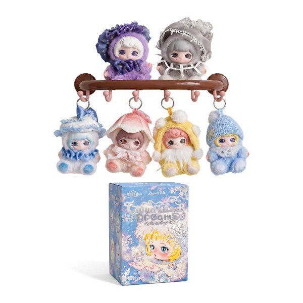 YuLi Hug Cloud Dream Series Blind Box e Fluffy Vinyl Doll Keych 1Box Random