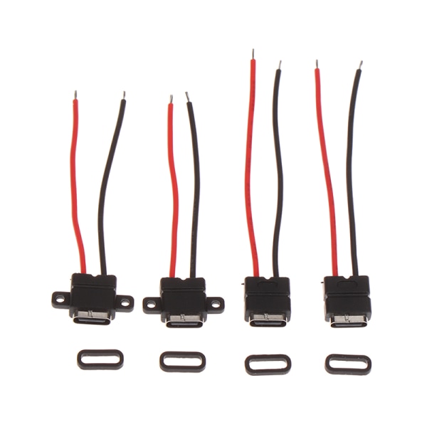 1 stk USB Type C stik Svejsetråd hunstik Type-c Cha 2(2P with ear)