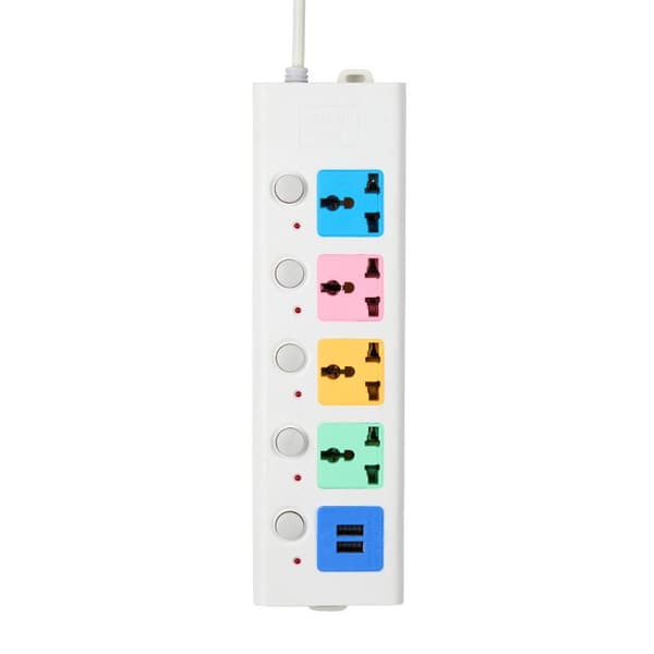 Multifunktionel stikdåse holdbar 2/3/5/6/8M USB-oplader med USB A2