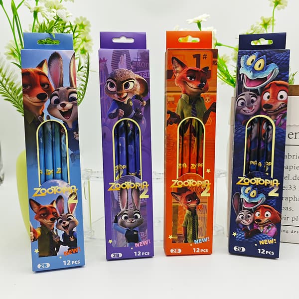 Tecknad Zootopia 2 Boxade Pennor Skolmaterial Kontorsmaterial Random