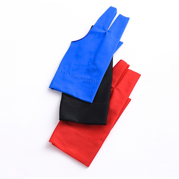 Spandex Snooker Billiard Cue Glove Pool Venstre Hand Åpen Tre Fi Red 1PC Left Hand
