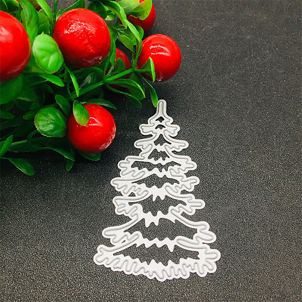 Juletræer Metal Ting Dør Stencil Scrapbooking Prægning 1PC