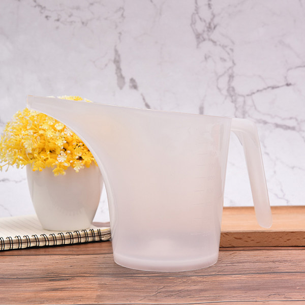 1000ML Tippmunn Plast Målebeger Kopp Gradert Matlaging Ki