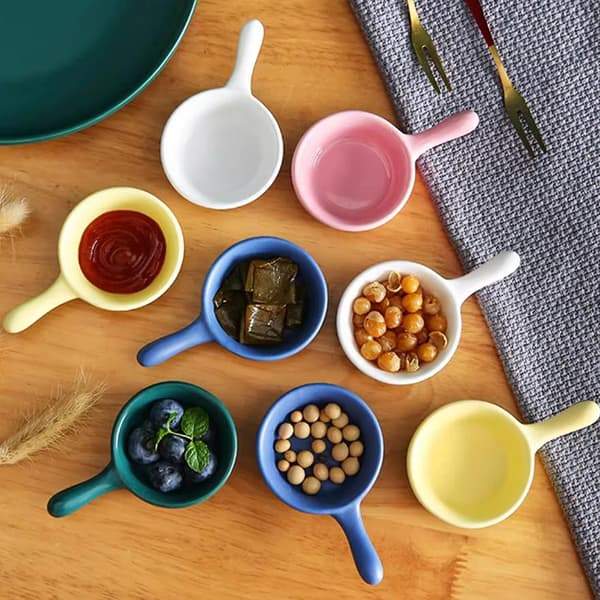 Sovseskål Porcelæn Ketchup Underkop Krydderiskål Sojasovs Di Pink S