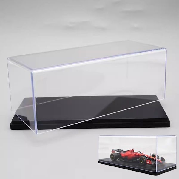 1:43 Bilmodell Displayboks Transparent Beskyttende Etui Akryl Black