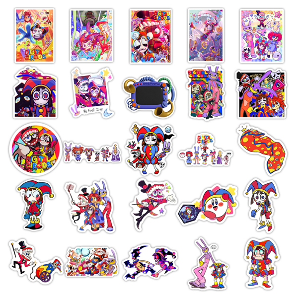 60st Digital Circus Stickers Fantastiska Circus Clown Stickers Ga