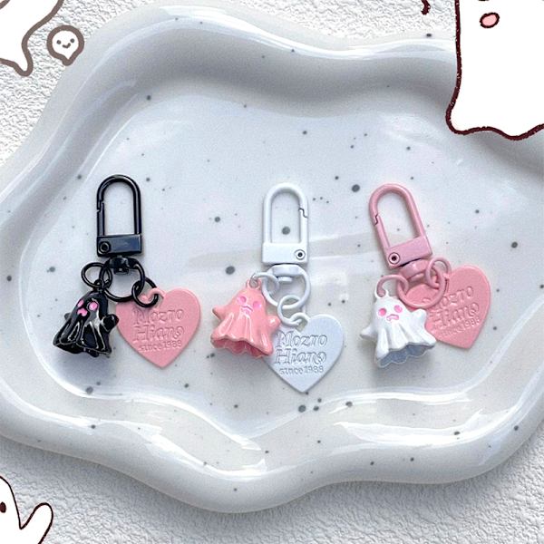 Halloween Ghost Keychain Doll Pendant Love Keyring Backpack Cha A