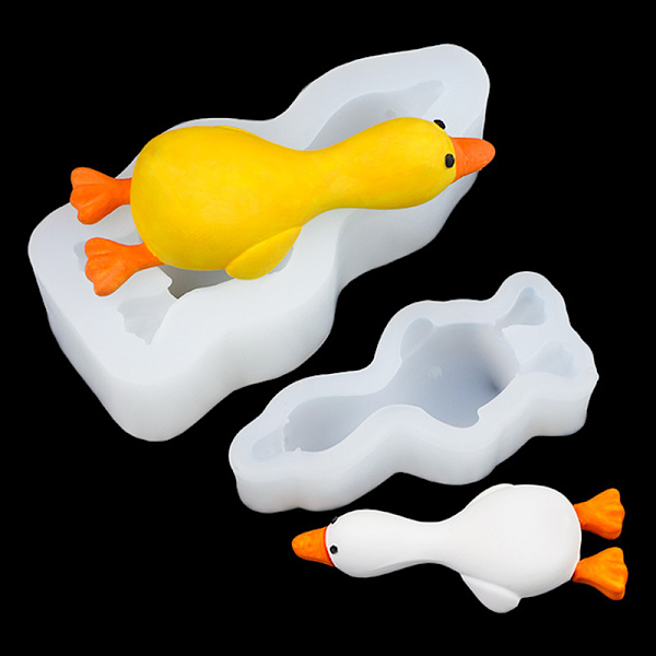 3D Andeform Silikoneform DIY Duftlys Gips Sæbe Ler A1