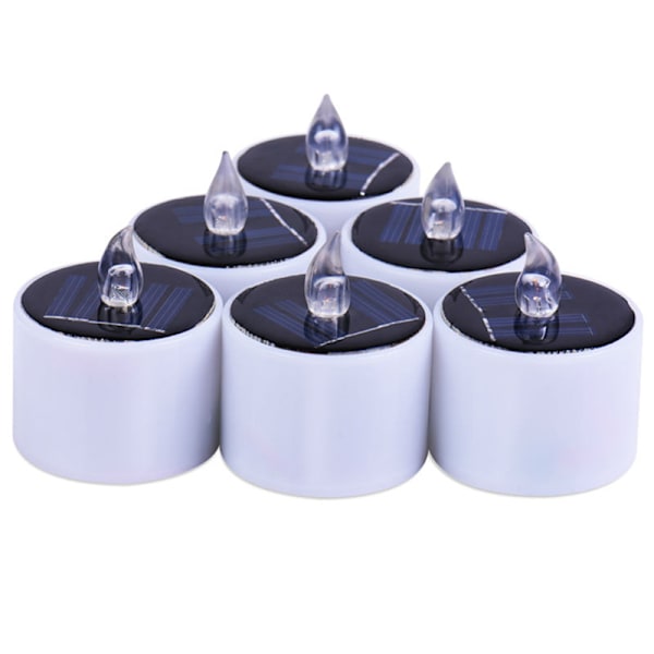 Gule solenergi LED-stearinlys Flammefri elektronisk solenergi LED T