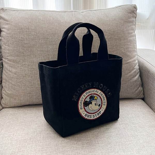 Ny Canvas Cartoon e Dame Handlepose Dame Fritid Enkel Black