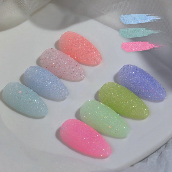 Negle Aurora Glitter Nail Shining Flour Negledekoration Negle Pai Green