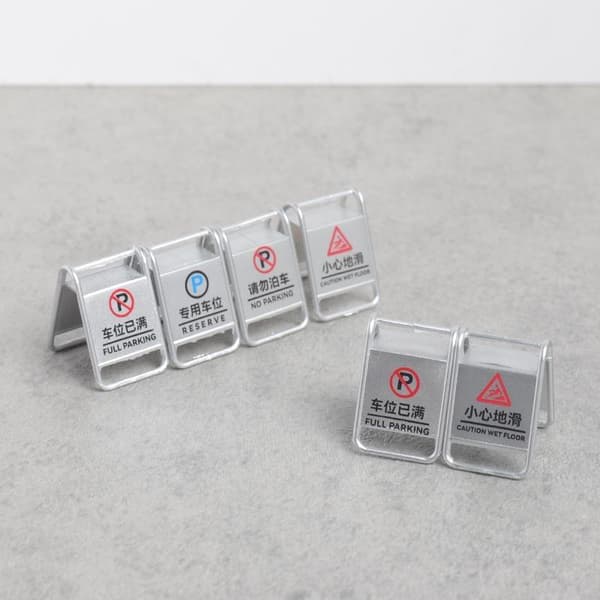 Miniatyr Trafikkskilt Advarselsskilt Modell Dukkehus Simulert R A4
