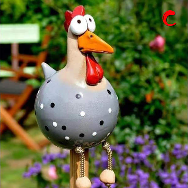 Morsomme Kyllinggjerdedekor Statuer Hjem Hage Farm Yard Decorat C