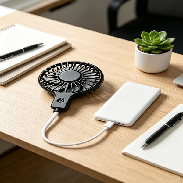 USB-minituuletin suoralla liitosletkulla A