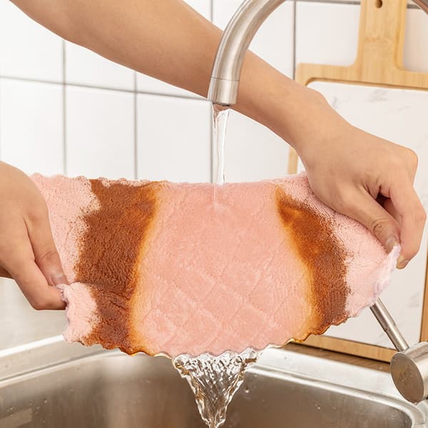 Tvåfärgad absorberande trasa pink