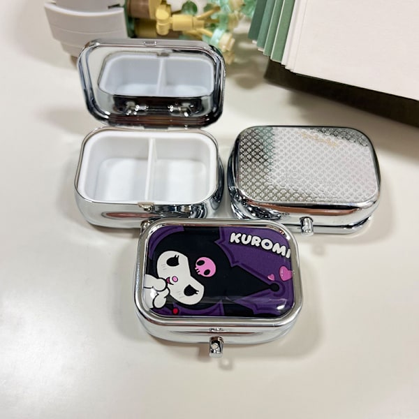 Bärbar Pillbox Smyckeskrin Case Multifunktion H