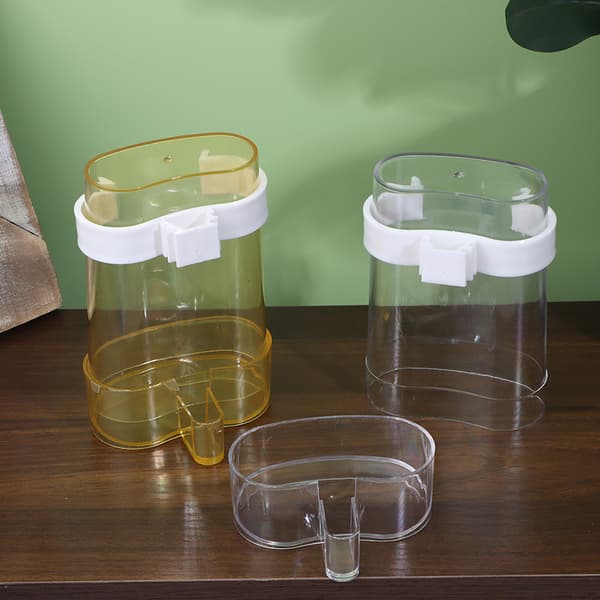 Fuglevandsdispenser Automatisk Fuglefoder Papegøje Cana Transparent TP 2PCS
