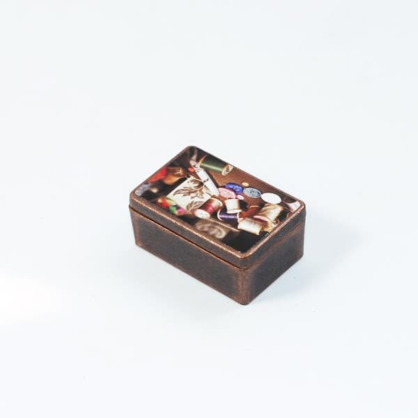 1 sæt miniature legetøj dukkehus mini simulation og trådboks M