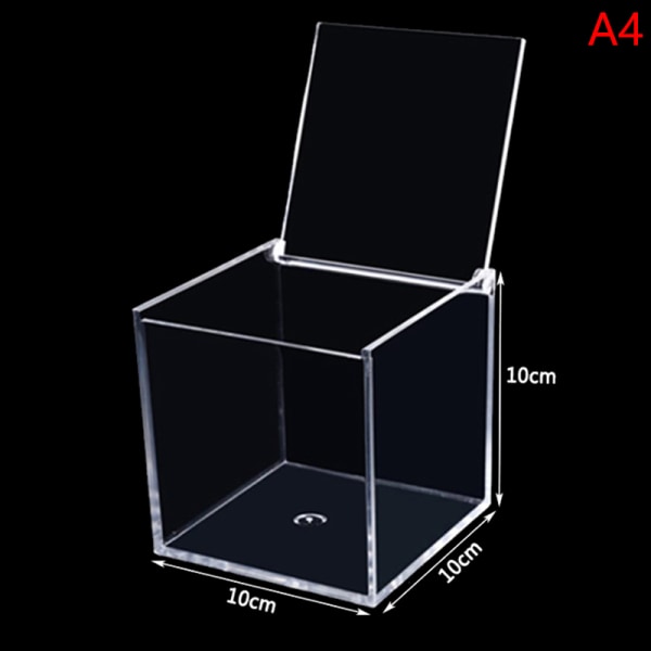 Klar Akryl Cube Favor Box av Plexi Akryl Glass Plast 10x10x10cm