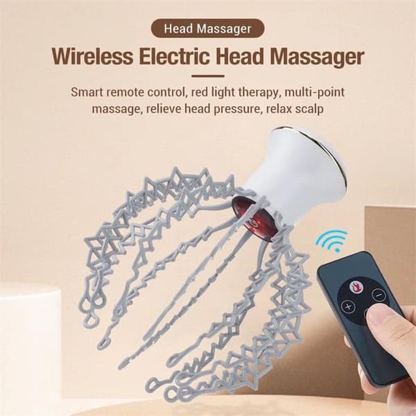 Elektrisk blæksprutte klo hovedbundsmassager Terapeutisk hovedkløer Basic model
