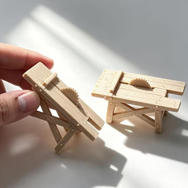 Miniature Simuleret Savbænk Med Realistisk Detalje Mini A2