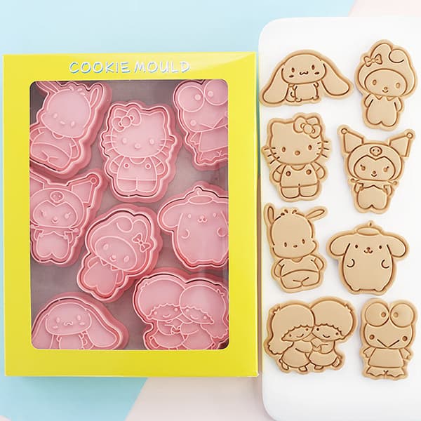 8 stk/sett tegneseriekjeksform kakeform DIY kake-dekor