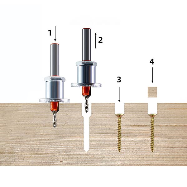 Justerbar Countersink Trebearbeidingsruter Core Limiter Alloy Dr A10