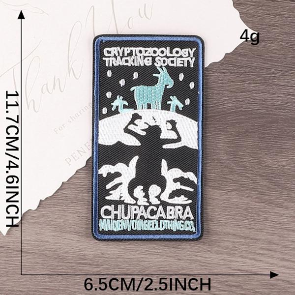 Kirjonta rautamerkit Monster Cloth Appliques Badge Extraterr 07