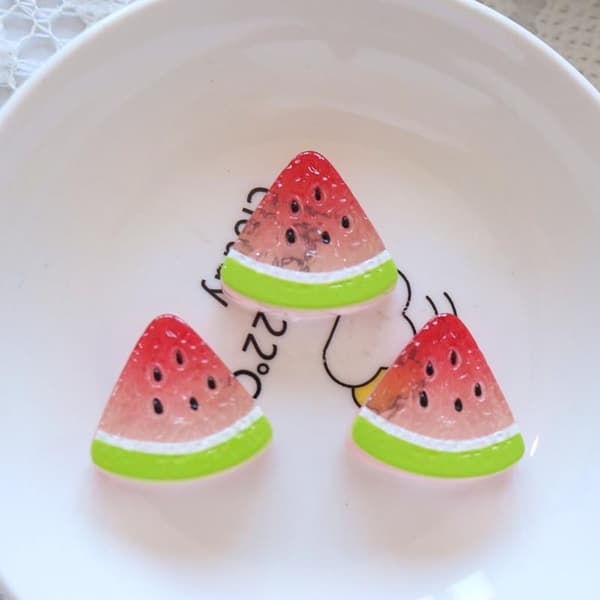 10 st Mini Kawaii e Vattenmelon Frukt Flat Baksida Cabochons Scrapb StyleB