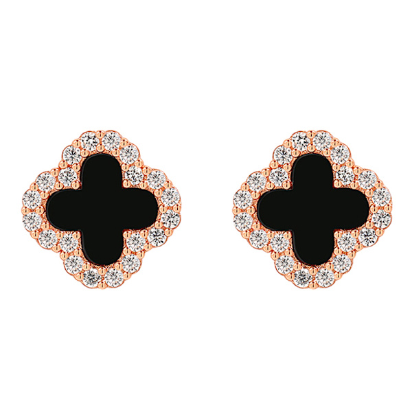 1 par n stil fyrklöver örhängen mode geometriska A2