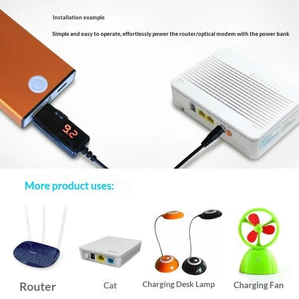 USB-tehostinmuunnin DC 5V - 9V 12V Step Up -muunninkaapeli 3.5