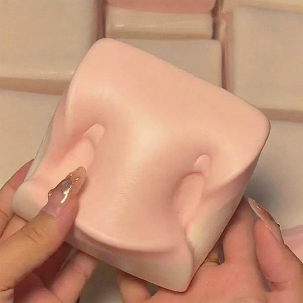 Squishy Pink Dobbeltsidet Klæbrig Risbolle Stressaflastende Legetøj