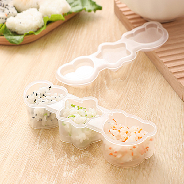 Tecknad form risboll set DIY sushi formar pressform kreativ