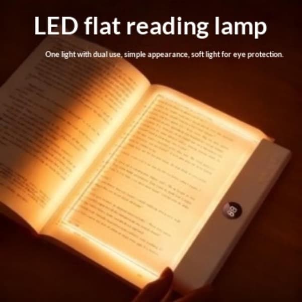 Leselampe Boklys Oppladbar Klar LED Flat Leselampe A3