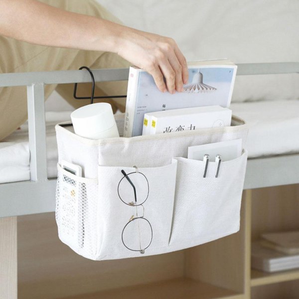 Caddy Hængende Organizer Bedside Opbevaringspose til køje og sovesal Gray