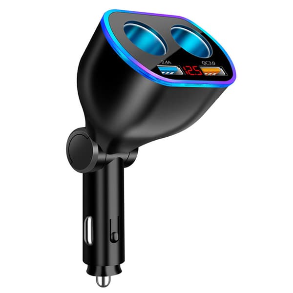 66W QC3.0 Billader 12V/24V Dobbel USB Strømadapter Hurtiglading A2