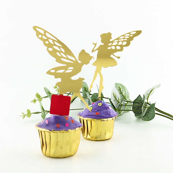 6 kpl kakkukoristelu Fairy Butterfly Party Happy Birthday Cake