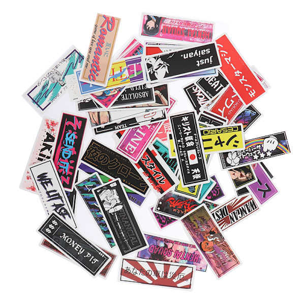 50st Racing JDM Sticker Resväska Skateboard Laptop Kylskåp Bil