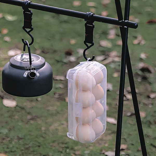 Egg Box 3/4/8 Grids Egg Holder Container For Outdoor Camping Pi 3 squares