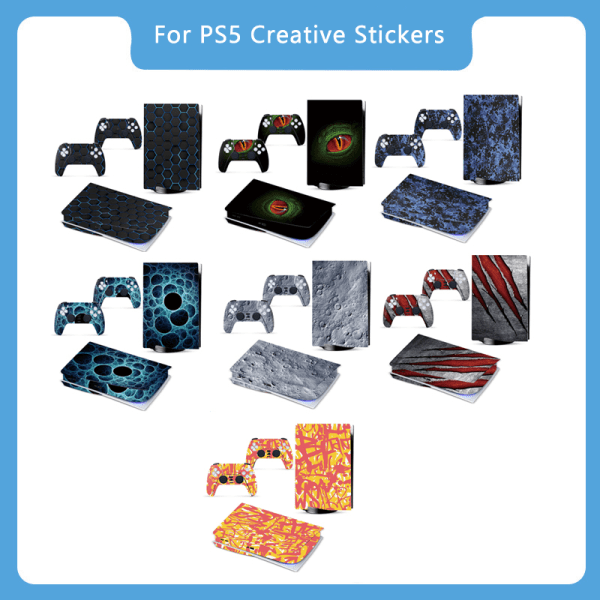For PS5 Game Console Series European And Style Skin Stickers C A17