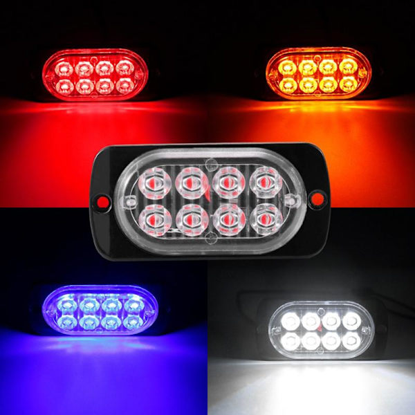 12V-24V Tåkelys LED Arbeidslys Flomlys 8LED Indikatorlys A3