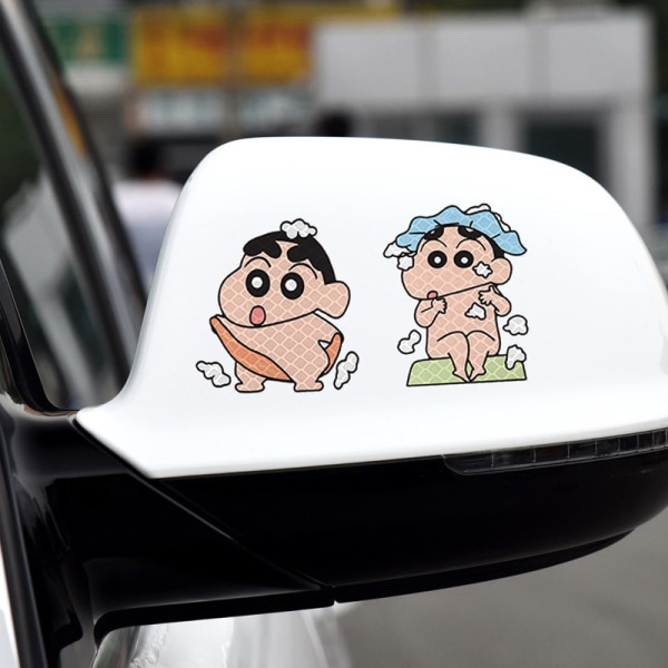Ljusreflekterande Crayon Shin-Chan Cattoon Car Sticker e Waterpr A2