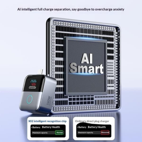 Erotin Smart Auto Power Off -puhelimen latausdatakaapeli ylilataus Black