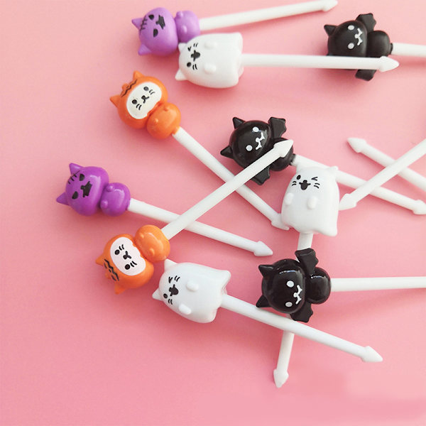 e frugtgaffel mini tegnefilm børn snack kage dessert pick toot E