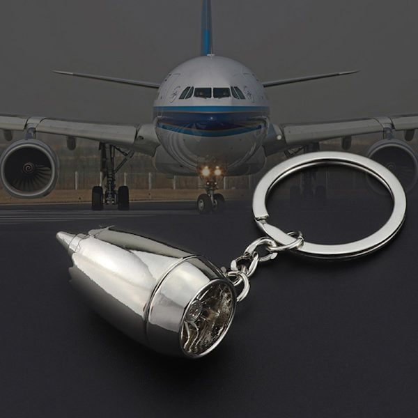Nye Metal 3D Aviation Plane Engine Model Nøgleringe Mini Jet Eng