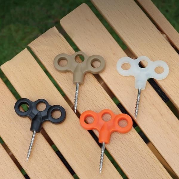 6 stk. Camping Dekkspiker Teltplugger Skruespiker A1